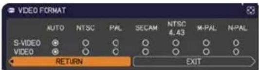 HITACHI CPX10WN - INPUT menu - 2