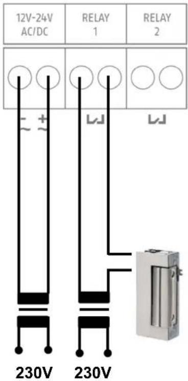 ABUS Eycasa - Connection for an electronic door opener: - 3
