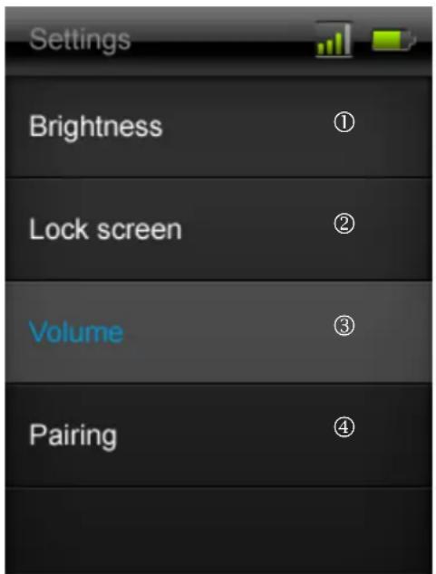 ABUS Eycasa - Settings on the Eycasa handset - 2