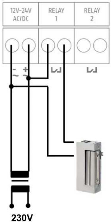 ABUS Eycasa - Connection for an electronic door opener: - 4