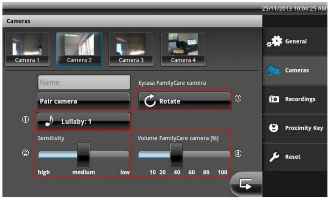 ABUS Eycasa - Family Care camera settings: - 1