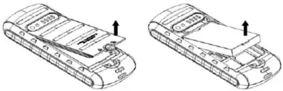 MaxCom MM901SZARY - Wyjmowanie baterii - 1