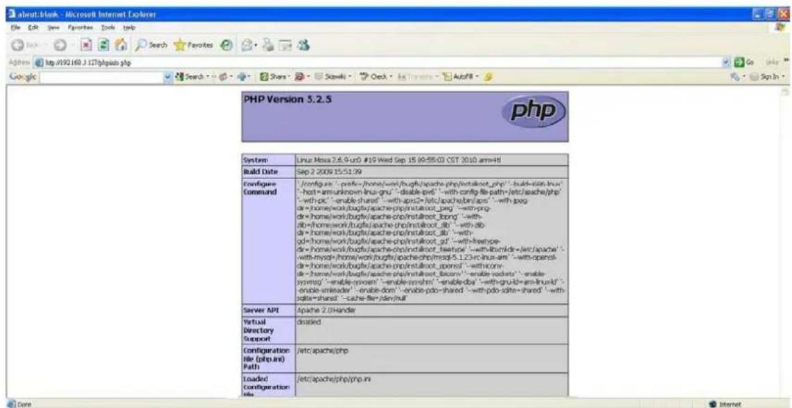PHP Version 5.2.5 System Linux Mozilla 2.6.9-ut0 #19 Wed Sep 15 00:55:03 CST 2010 armv45 Build Date Sep 2 2009 15:51:39 Configure Command /config.as /pref= (home/work/bugfl/apache.php/installroot_php) /build-size.linux "host = arm unknown linux-gnu" /disable-pvt" /with config file-path /etc/apache/php" "with-pvt" /enable-shared "with-apcs= (etc/apache)bn/aps" -with-jpeg der= (home/work/bugfl/apache-php/installroot_pag) -with-jpeg- der= (home/work/bugfl/apache-chp/installroot_bong)" -with- db= (home/work/bugfl/apache.chp/installroot_dlt)" -with-dlb der= (home/work/bugfl/apache-chp/installroot_dlt)" -with-gd= (home/work/bugfl/apache-chp/installroot_gd)" -with-hteype- der= (home/work/bugfl/apache-chp/installroot_deetype" -with-lbunlde= (etc/apache" - with-myso+ (home/work/bugfl/apache.chp/msd-5.1.23-c-linux-am" -with-opens- der= (home/work/bugfl/apache-chp/installroot_jpmnd)" -withconw der= (home/work/bugfl/apache.php/installroot_bcom" -enable-wodats" -enable- moving" -enable-proven" -enable-mnsho" -enable-db" -with-gru-id=arm-lnuskid" -enable-smreader" -enable-dom" -enable-pdo-shared "with-pdo-sdte-shared" -with- sgite+shared" -cache-file+/day/null" Server API Apache 2.0Handler Virtual Directory Support disabled Configuration file (php.ini) Path /etc/apache/php Loaded Configuration file /etc/apache/php/php.ini