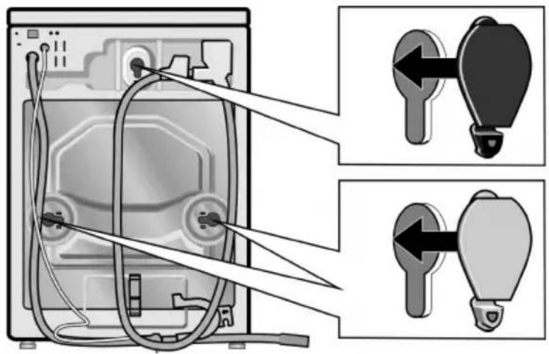 Diagram showing internal components of a device with labeled parts and directional arrows indicating assembly or connection.