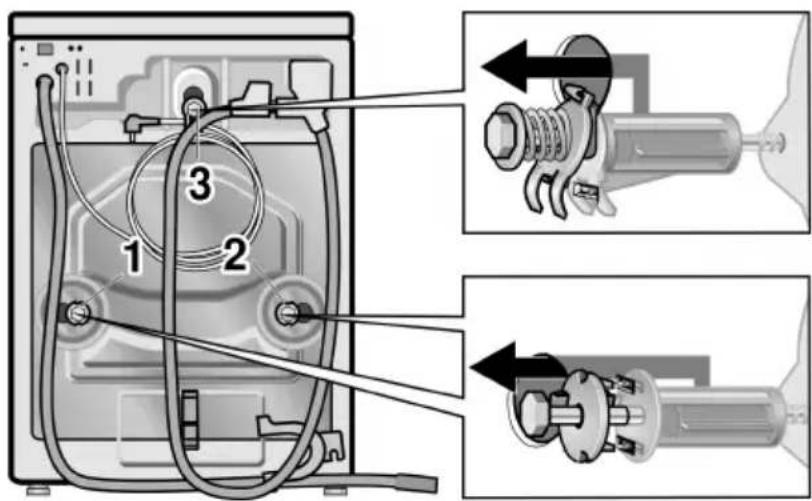 Technical diagram of a device with labeled parts and exploded views showing internal components and assembly.