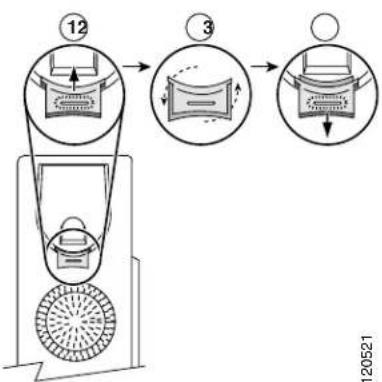 CISCO 524SG - Adjusting the Handset Rest - 1