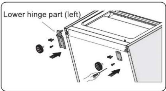 Lower hinge part (left)
