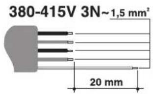 380-415V 3N~1,5 mm² 20 mm