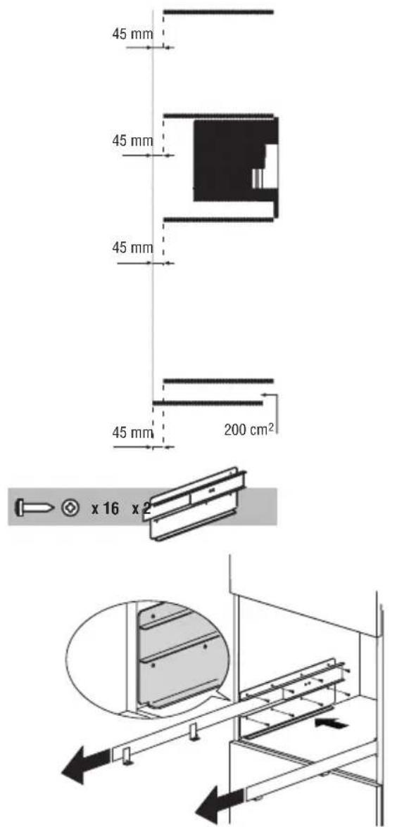 45 mm 45 mm 45 mm 45 mm 200 cm² x 16 x 2