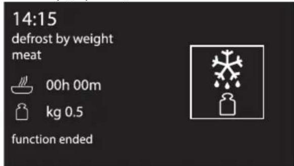 SMEG SF130NE - Rozmrażanie według ciężaru (Defrost by weight) - 6