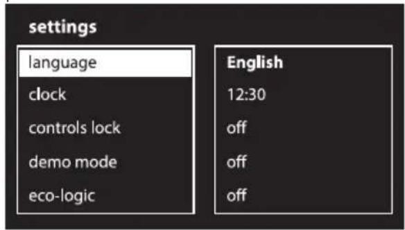 SMEG SF130NE - Ustawienia (Settings) - 2