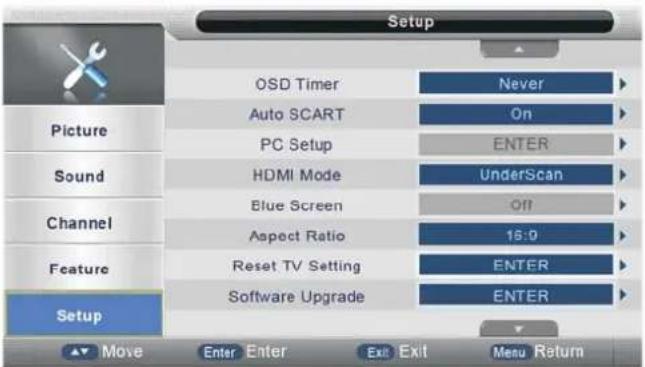 Manta LED1503 - PC Setup Menu - 1