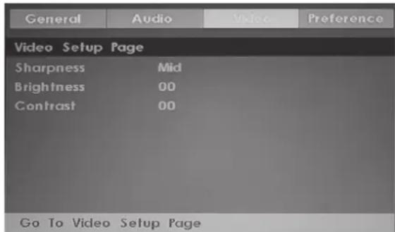 Manta LED1503 - Video Setup Page - 1