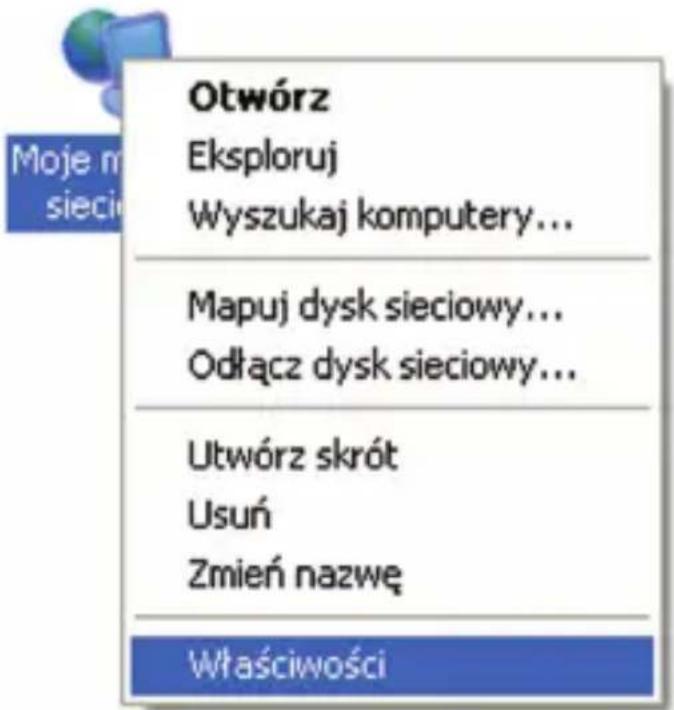 Otwórz Eksploruj Wyszukaj komputery... Mapuj dysk sieciowy... Odłącz dysk sieciowy... Utwórz skrót Usuń Zmień nazwę Właściwości