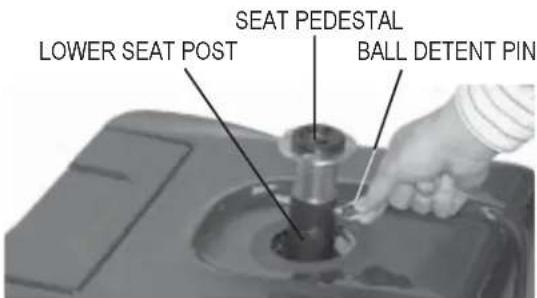 SEAT PEDESTAL BALL DETENT PIN LOWER SEAT POST