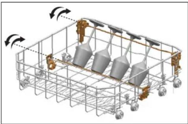 BEKO DFN 26210 W - Lower Basket Glass Holder (w zależności od modelu) - 1