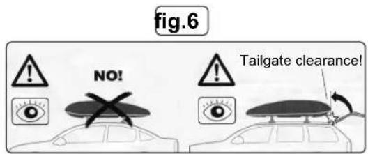 fig.6 NO! Tailgate clearance!
