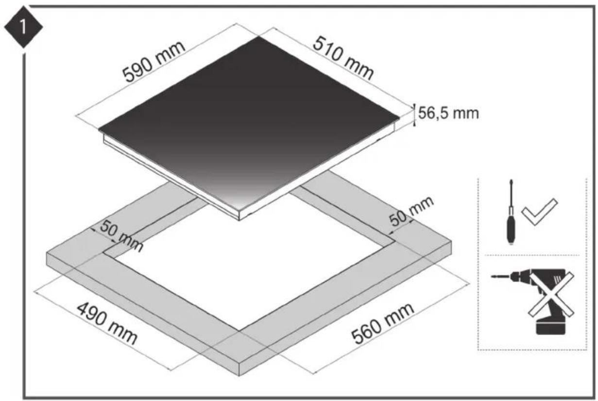 1 590 mm 510 mm 56,5 mm 50 mm 50 mm 490 mm 560 mm