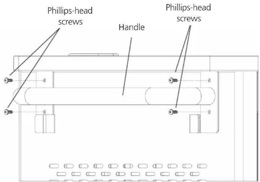 Phillips-head screws Handle Phillips-head screws