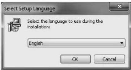 Select Setup Language Select the language to use during the installation: English OK Cancel