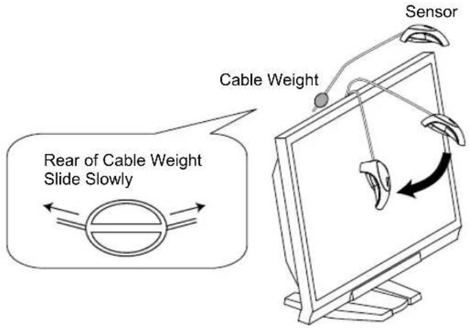 Rear of Cable Weight Slide Slowly Cable Weight Sensor