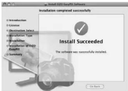 Install E2DO EasyPIX Software Installation completed successfully Introduction License Destination Select Installation Type Installation Installation of ENEO EasyPIX Summary Install Succeeded The software was successfully installed. Go Back