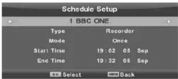 Vivax TV-40LE78T2S2 - Schedule List (Raspored prikaza i Timera) - 2