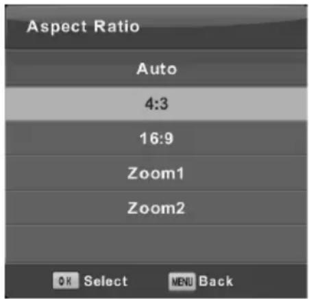 Vivax TV-40LE78T2S2 - Aspect ratio (Omjer slike) - 1