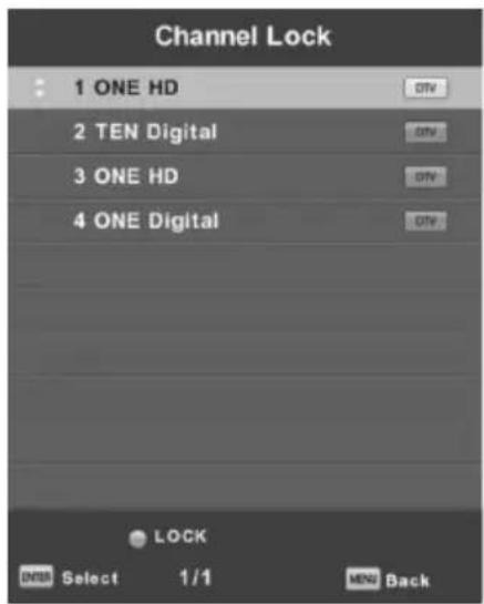 Vivax TV-40LE78T2S2 - Channel Lock (Zaključavanje Programa) - 1