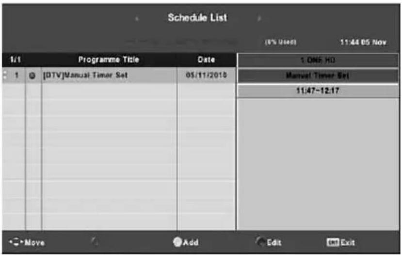Vivax TV-40LE78T2S2 - Schedule List (Raspored prikaza i Timera) - 1