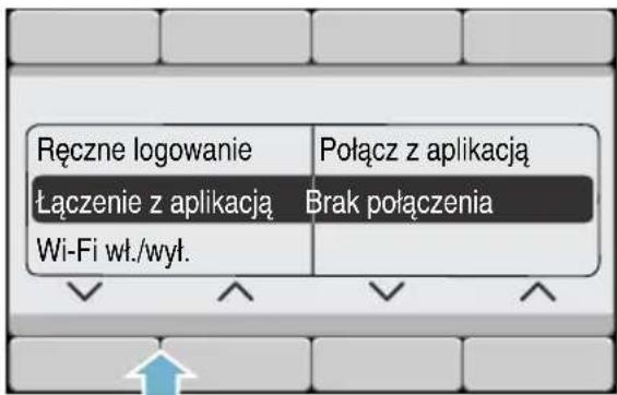 Ręczne logowanie Łączenie z aplikacją Wi-Fi wt./wył. Połącz z aplikacją Brak połączenia