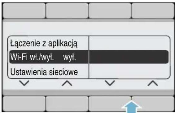 Łaczenie z aplikacja Wi-Fi wt./wyt. wyt. Ustawienia sieciowe
