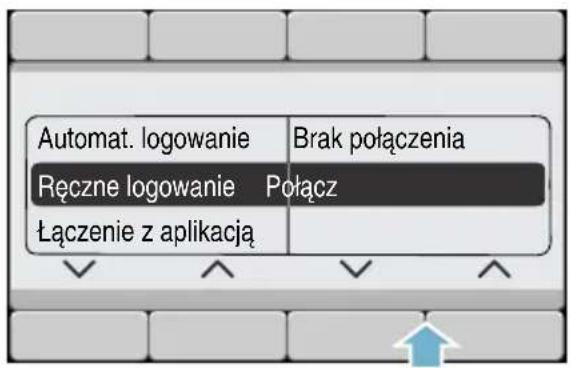 Automat. logowanie Ręczne logowanie Połącz Łączenie z aplikacją Brak połączenia