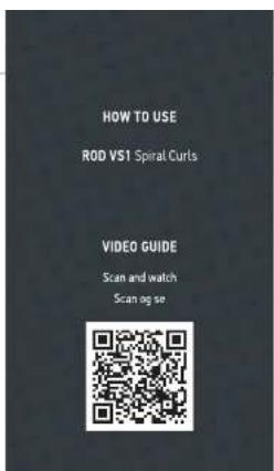 HOW TO USE ROD VS1 Spiral Curts VIDEO GUIDE Scan and watch Scan og se