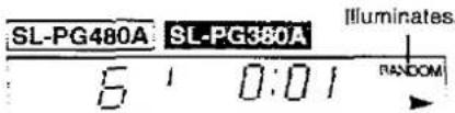 SL-PG480A SL-PG380A Illuminates. 5 1 0:01 RANDOM