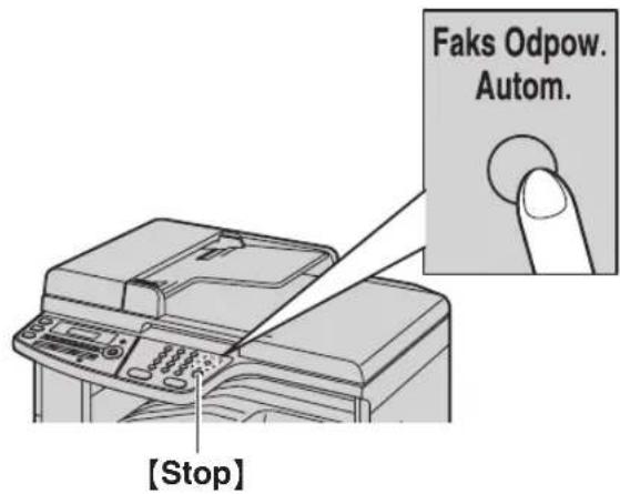 Faks Odpow. Autom. [Stop]