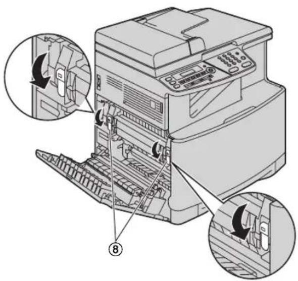 PANASONIC KX-MC6020PD - Przypadek 2: Jeżeli papier zablokował się w pobliżu zespołu grzewczego: - 3