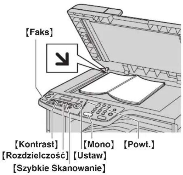 [Faks] [Kontrast] [Rozdzielczość] [Szybkie Skanowanie] [Mono] [Ustaw] [Powt.]