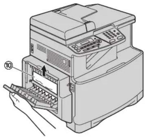 PANASONIC KX-MC6020PD - Przypadek 2: Jeżeli papier zablokował się w pobliżu zespołu grzewczego: - 7