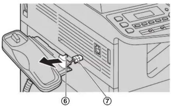 PANASONIC KX-MC6020PD - Odłączanie słuchawki - 4