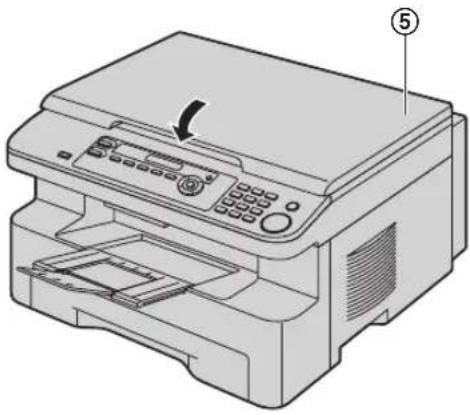 PANASONIC KX-MB783PD - Zamknij pokrywę dociskającą dokumenty (⑤). - 1