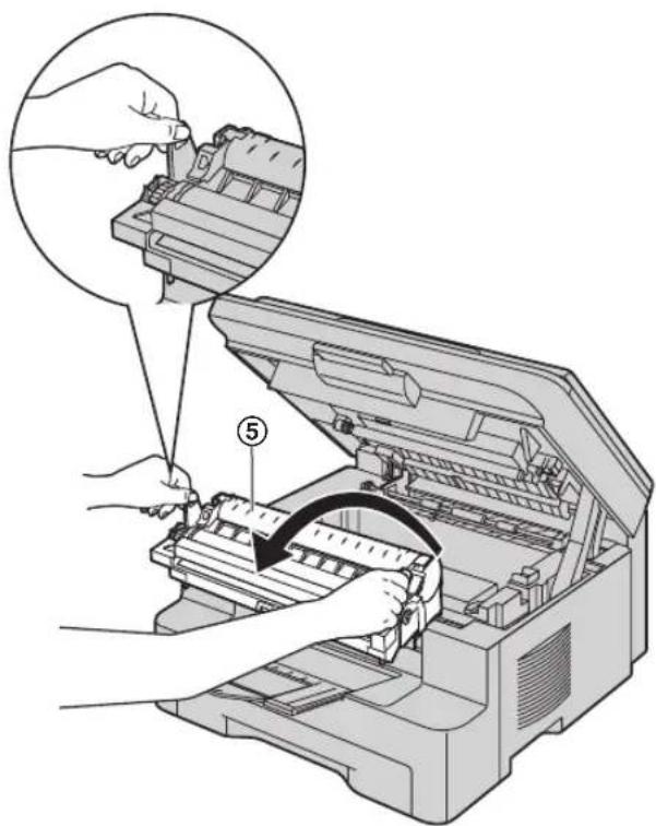 PANASONIC KX-MB783PD - Zamknij pokrywę dociskającą dokumenty (⑤). - 3