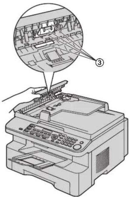 PANASONIC KX-MB783PD - Czyszczenie rolek podajnika dokumentów (tylko model KX-MB773/KX-MB783) - 2