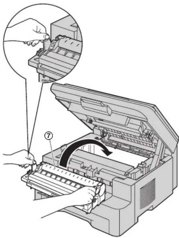 PANASONIC KX-MB783PD - Zamknij pokrywę dociskającą dokumenty (⑤). - 5