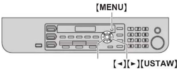[MENU] [◄][►][USTAW]