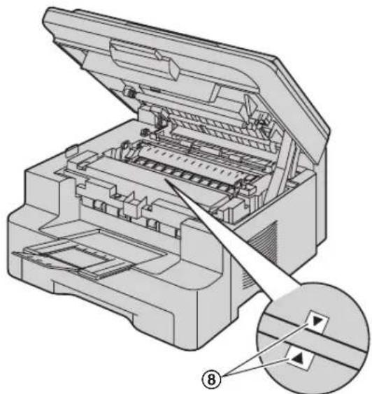 PANASONIC KX-MB783PD - Zamknij pokrywę dociskającą dokumenty (⑤). - 6