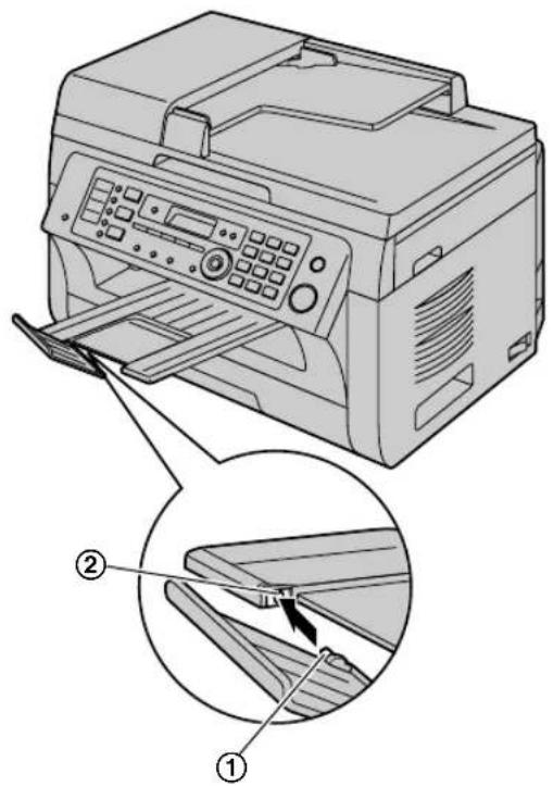 PANASONIC KX-MB2061PD - Jeżeli element przedłużający tację wyjściową nie jest zamontowany - 1