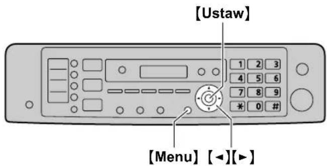 [Ustaw] 1 2 3 4 5 6 7 8 9 * 0 # [Menu] [◀][▶]