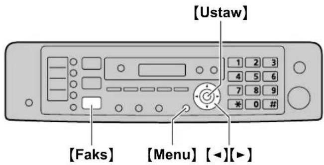 [Ustaw] 1 2 3 4 5 6 7 8 9 * 0 # [Faks] [Menu] [◀][▶]
