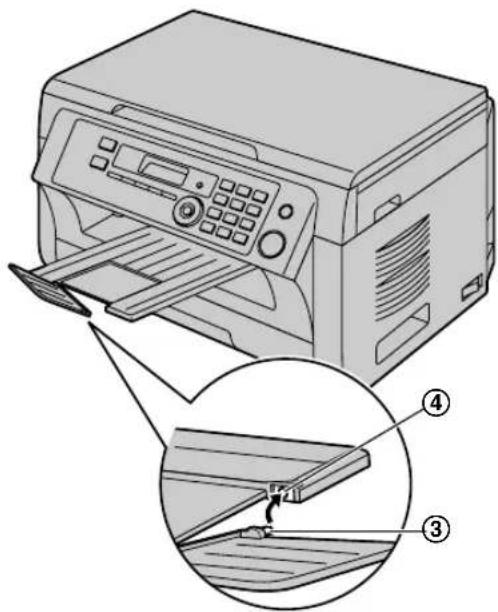 PANASONIC KX-MB2001PD - Jeżeli element przedłużający tację wyjściową nie jest zamontowany - 2